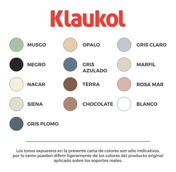 Pastina Klaukol piezas Normales x 10k Variedad Colores